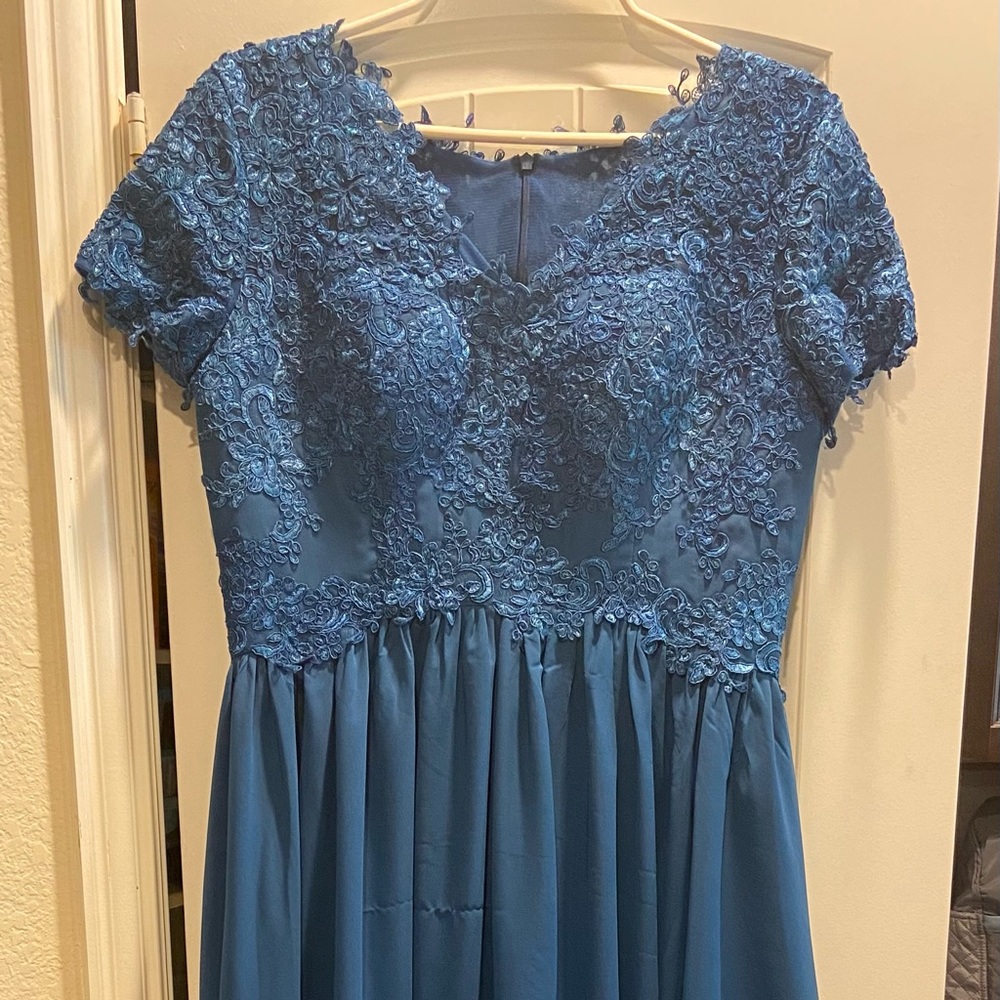 Teal lace/chiffon Mother of the bride dress